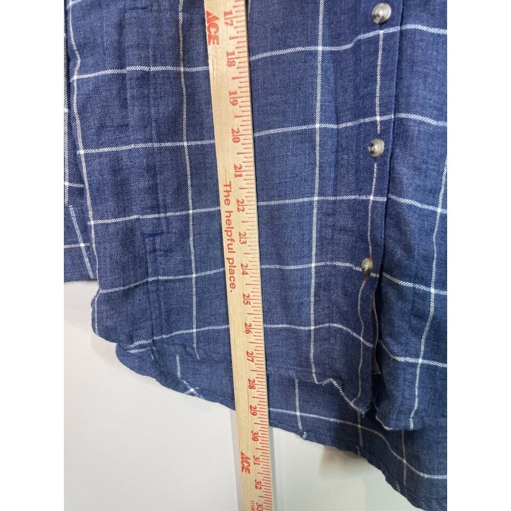 Toad&Co Cairn LS Shirt Women's Size S Blue Plaid Button-Up Long Sleeve Collared - Picture 9 of 10